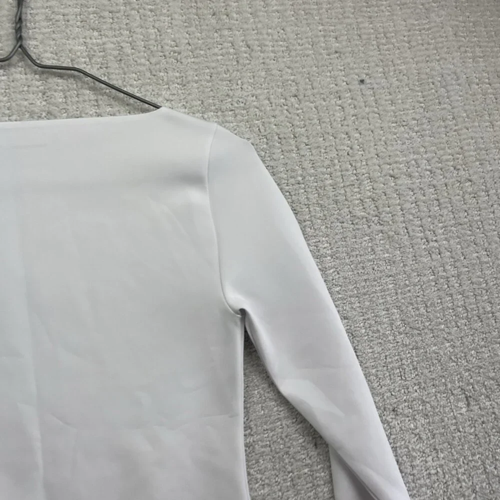 Abercrombie & Fitch Women’s Size XS Long-Sleeve Slim Strech Top White Preppy - Picture 14 of 14